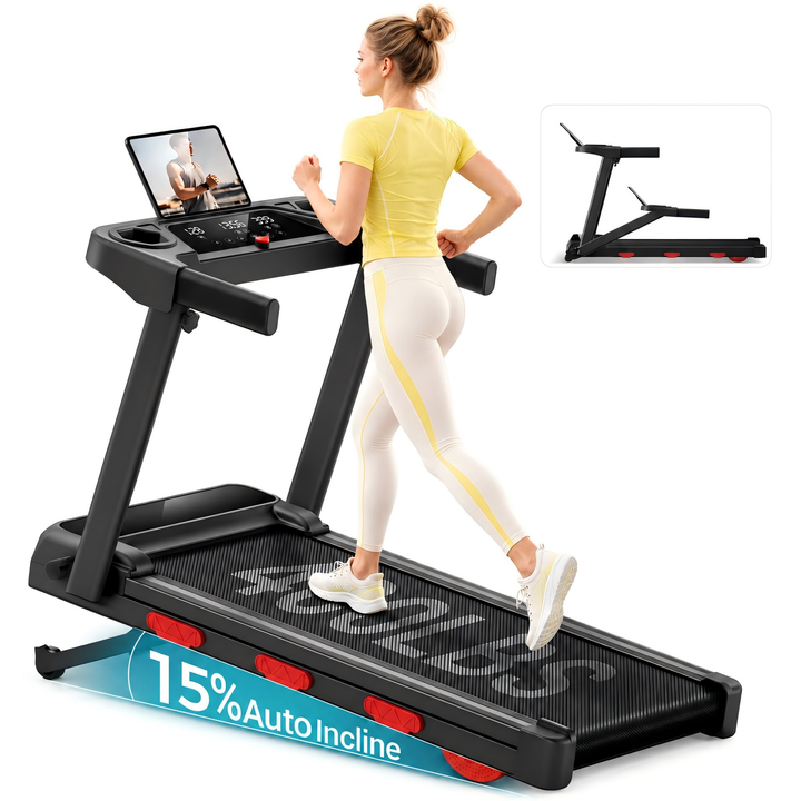3.0HP folding treadmill with 15% auto incline - SF60 front view