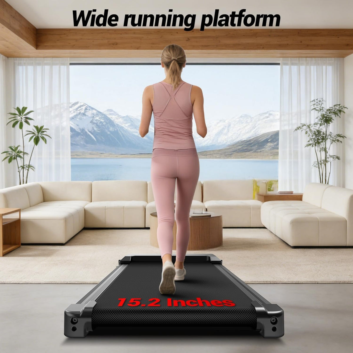 Ultra-quiet 3.0HP brushless motor walking pad with adjustable handle