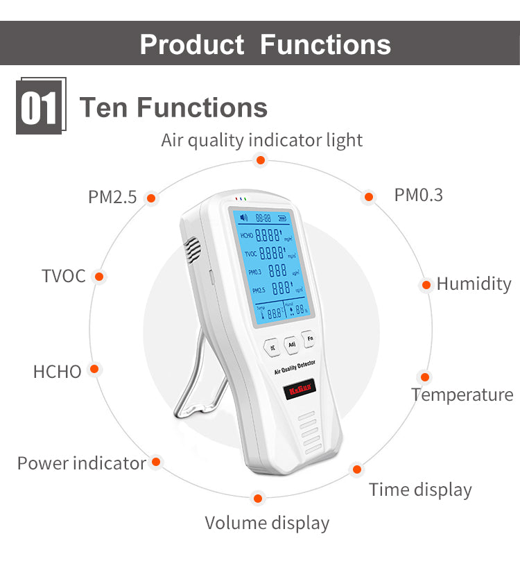 10 in 1 Air Quality Detector FT03