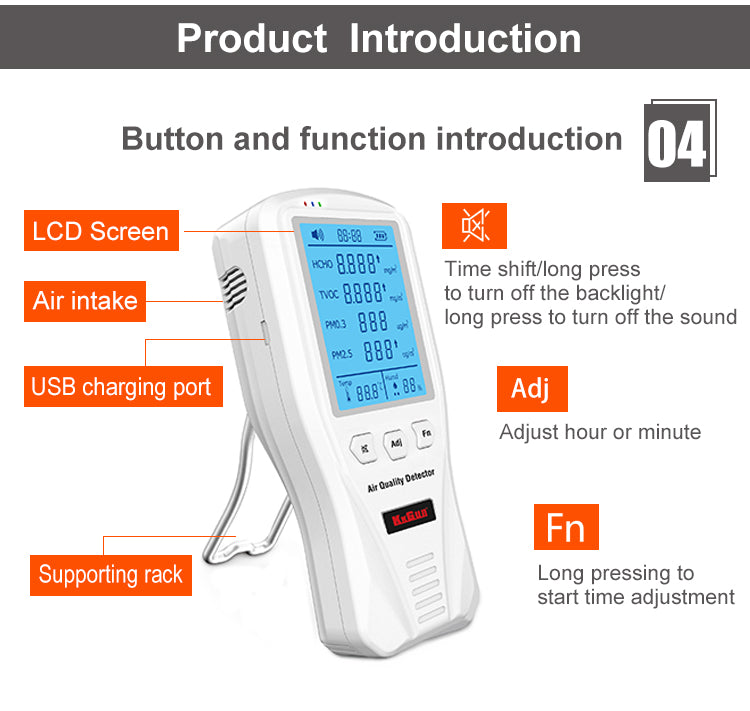 10 in 1 Air Quality Detector FT03