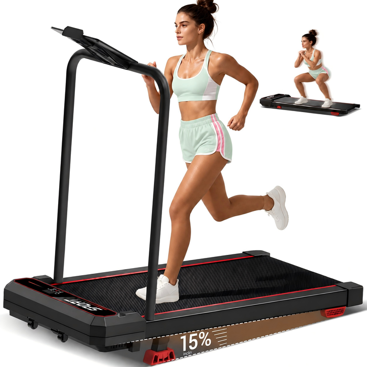 U19F 3-in-1 walking pad with vibration in a home setting